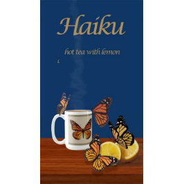 Monarch Butterflies en Tea Haiku Poster