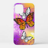 Monarch Butterflies on Purple Background Case-Mate iPhone Case (Achterkant)