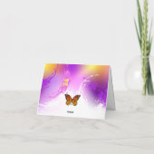Monarch Butterflies on Purple Background Kaart (Achterkant)