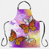 Monarch Butterflies on Purple Background Schort (Voorkant)