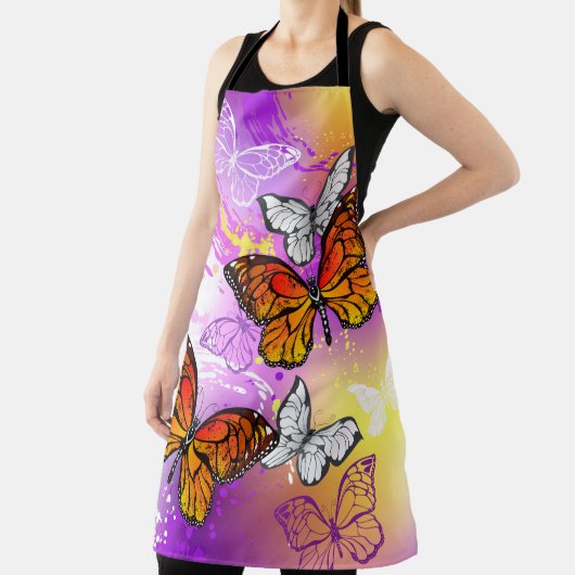 Monarch Butterflies on Purple Background Schort (Insitu)