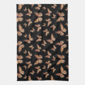 Monarch Butterflies op Black Theedoek (Verticaal)