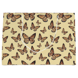 Monarch Butterflies op Geel Groot Cadeauzakje