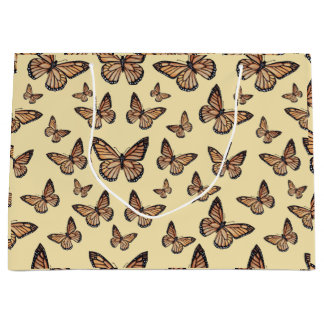 Monarch Butterflies op Geel Groot Cadeauzakje