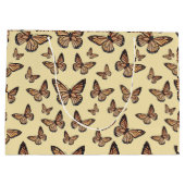 Monarch Butterflies op Geel Groot Cadeauzakje (Achterkant)