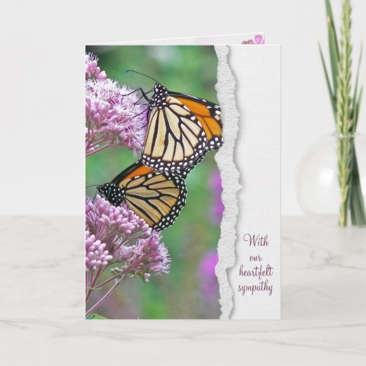 Monarch Butterflies op Milkweed Sympathiekaart Kaart (Voorkant)