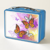 Monarch Butterflies op Paarse achtergrond (Achterkant)