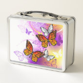 Monarch Butterflies op Paarse achtergrond (Achterkant)