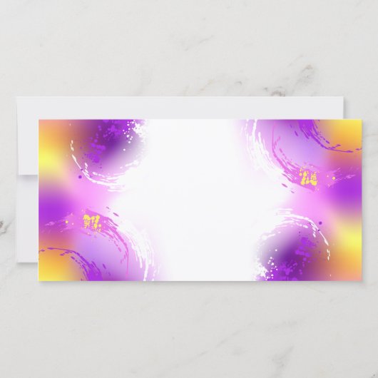 Monarch Butterflies op Paarse achtergrond Aankondiging (Achterkant)