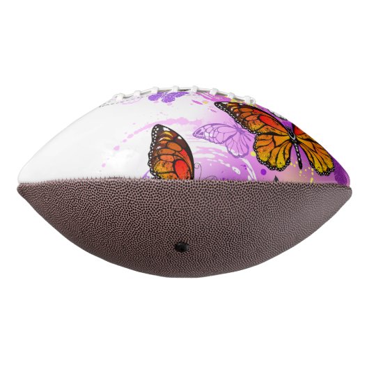 Monarch Butterflies op Paarse achtergrond American Football (Gedraaid 270)