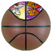 Monarch Butterflies op Paarse achtergrond Basketbal (Rechts)