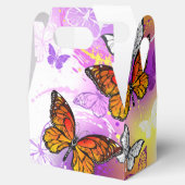 Monarch Butterflies op Paarse achtergrond Bedankdoosjes (Geopend)