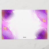 Monarch Butterflies op Paarse achtergrond Briefpapier (Achterkant)