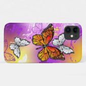 Monarch Butterflies op Paarse achtergrond Case-Mate iPhone Case (Achterkant (horizontaal))