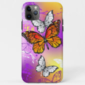 Monarch Butterflies op Paarse achtergrond Case-Mate iPhone Case (Achterkant)
