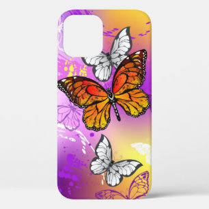 Monarch Butterflies op Paarse achtergrond Case-Mate iPhone Case