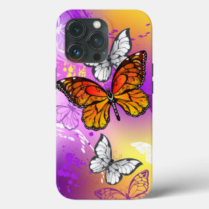 Monarch Butterflies op Paarse achtergrond Case-Mate iPhone Case