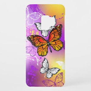 Monarch Butterflies op Paarse achtergrond Case-Mate Samsung Galaxy S9 Hoesje