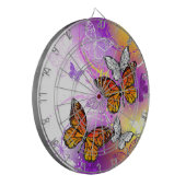 Monarch Butterflies op Paarse achtergrond Dartbord (Voorkant Links)