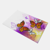 Monarch Butterflies op Paarse achtergrond Deurmat (Schuin)
