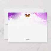 Monarch Butterflies op Paarse achtergrond Feestdagenkaart (Achterkant)