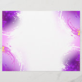 Monarch Butterflies op Paarse achtergrond Flyer (Achterkant)