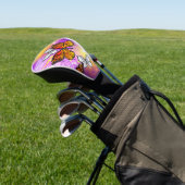 Monarch Butterflies op Paarse achtergrond Golfheadcover (Insitu)