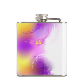 Monarch Butterflies op Paarse achtergrond Heupfles (Achterkant)