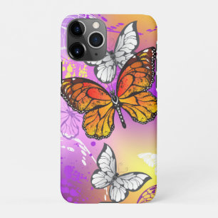 Monarch Butterflies op Paarse achtergrond iPhone 11Pro Hoesje
