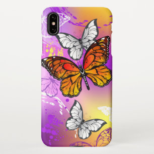 Monarch Butterflies op Paarse achtergrond iPhone XS Max Hoesje