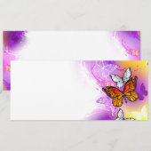 Monarch Butterflies op Paarse achtergrond Kaart (Voorkant / Achterkant)