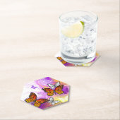 Monarch Butterflies op Paarse achtergrond Kartonnen Onderzetters (Insitu)