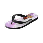 Monarch Butterflies op Paarse achtergrond Kinder Teenslippers (Schuin)