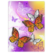 Monarch Butterflies op Paarse achtergrond Klembord (Achterkant)