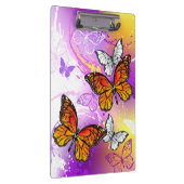 Monarch Butterflies op Paarse achtergrond Klembord (Rechts)