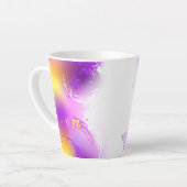 Monarch Butterflies op Paarse achtergrond Latte Mok (Linkerhoek)