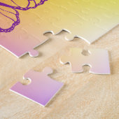 Monarch Butterflies op Paarse achtergrond Legpuzzel (Zijkant)