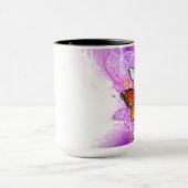 Monarch Butterflies op Paarse achtergrond Mok (Midden)