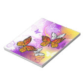 Monarch Butterflies op Paarse achtergrond Notitieblok (Linkerzijde)