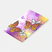 Monarch Butterflies op Paarse achtergrond Post-it® Notes (Schuin)