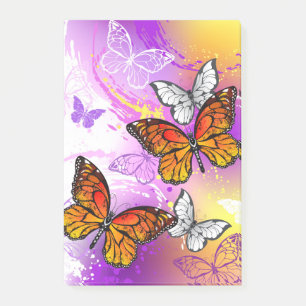 Monarch Butterflies op Paarse achtergrond Post-it® Notes
