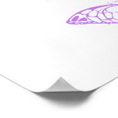 Monarch Butterflies op Paarse achtergrond Poster (Hoek)