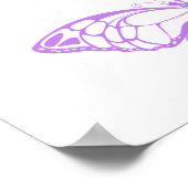 Monarch Butterflies op Paarse achtergrond Poster (Hoek)