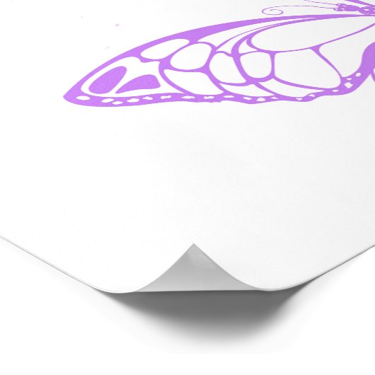 Monarch Butterflies op Paarse achtergrond Poster (Hoek)