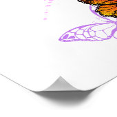Monarch Butterflies op Paarse achtergrond Poster (Hoek)