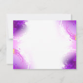 Monarch Butterflies op Paarse achtergrond RSVP Kaartje (Achterkant)