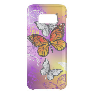 Monarch Butterflies op Paarse achtergrond Get Uncommon Samsung Galaxy S8 Hoesje
