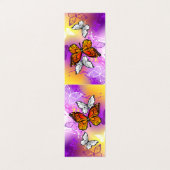 Monarch Butterflies op Paarse achtergrond Visitekaartje (Buitenkant ongevouwen)