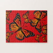Monarch Butterflies op Red Legpuzzel (Horizontaal)