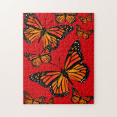 Monarch Butterflies op Red Legpuzzel (Verticaal)